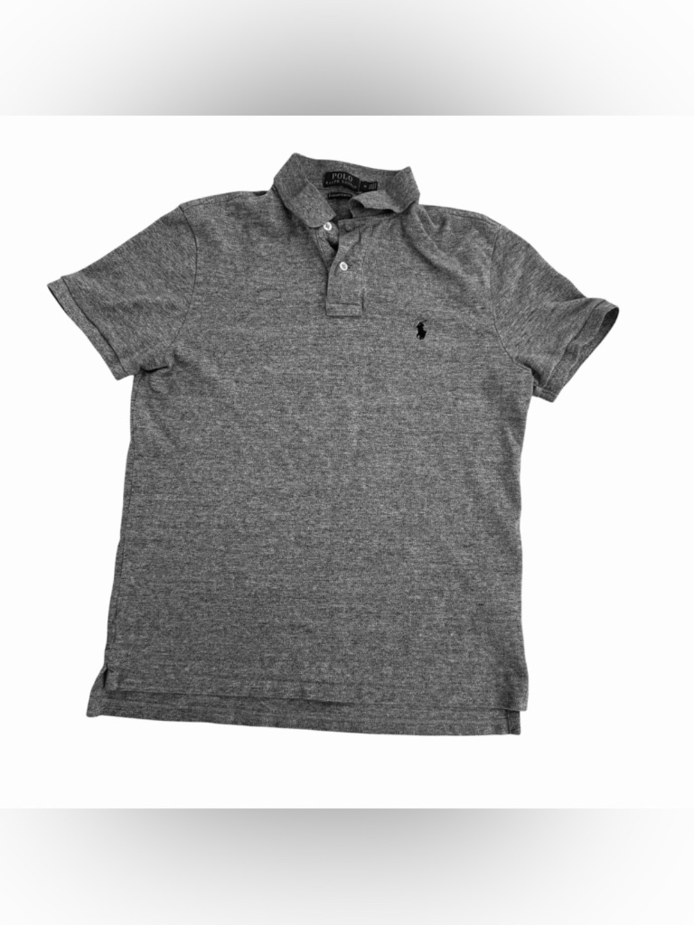 Polo Ralph Lauren Heather Gray Polo Sized Medium Custom Slim Fit - Picture 2 of 5
